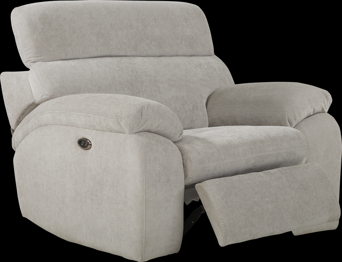 Crescent Place Gray Power Recliner - Thumbnail - Image 1