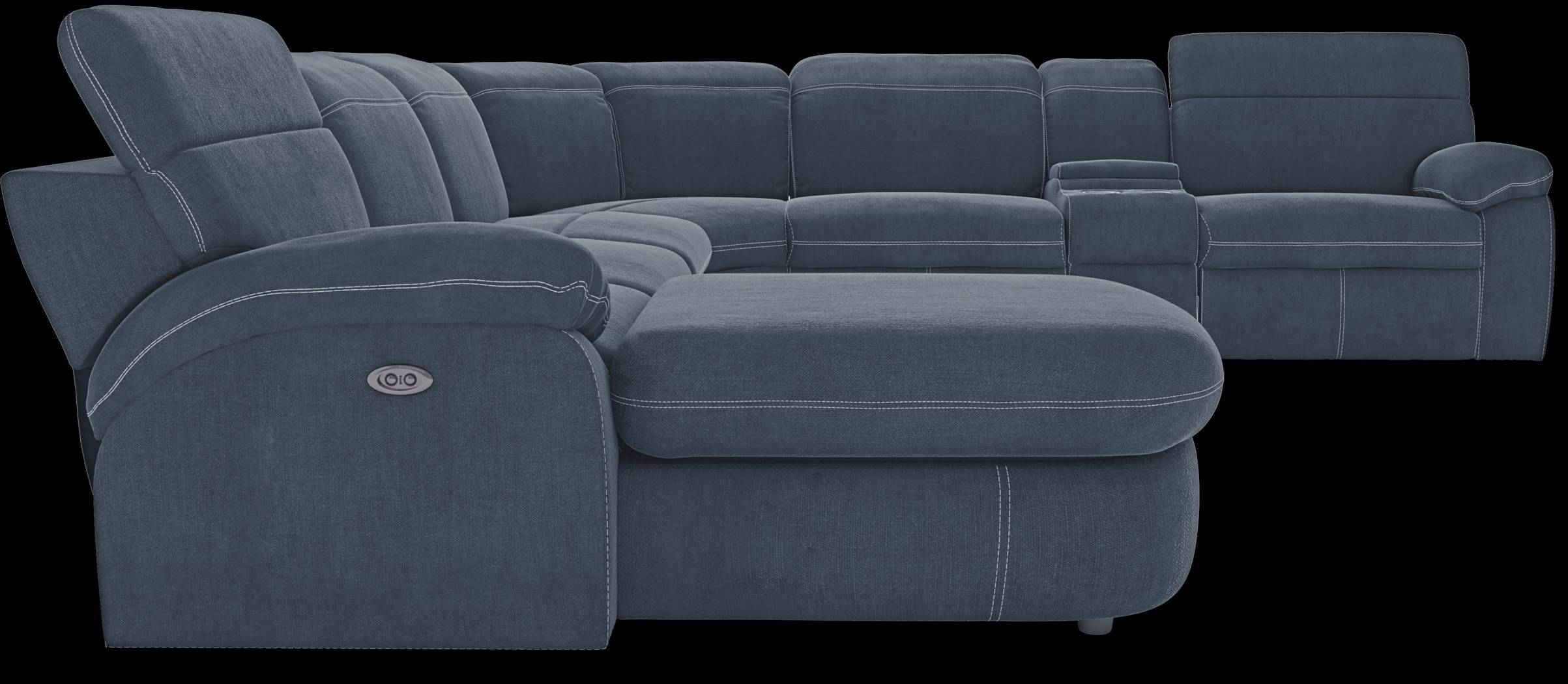 Crescent Place Navy 9 Pc Power Reclining Sleeper Sectional Living Room - Thumbnail - Image 7