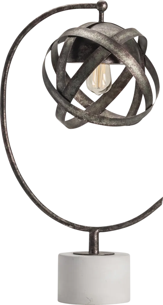 Crescent Sphere Gunmetal Lamp - Thumbnail - Image 2