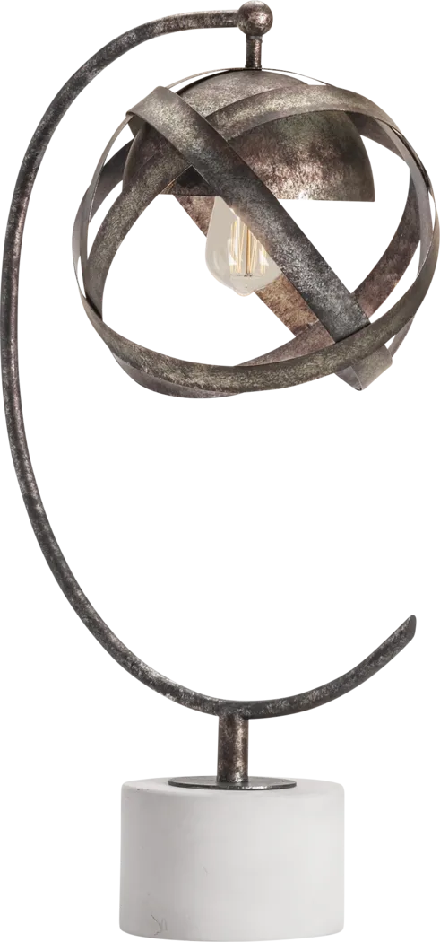 Crescent Sphere Gunmetal Lamp - Thumbnail - Image 3