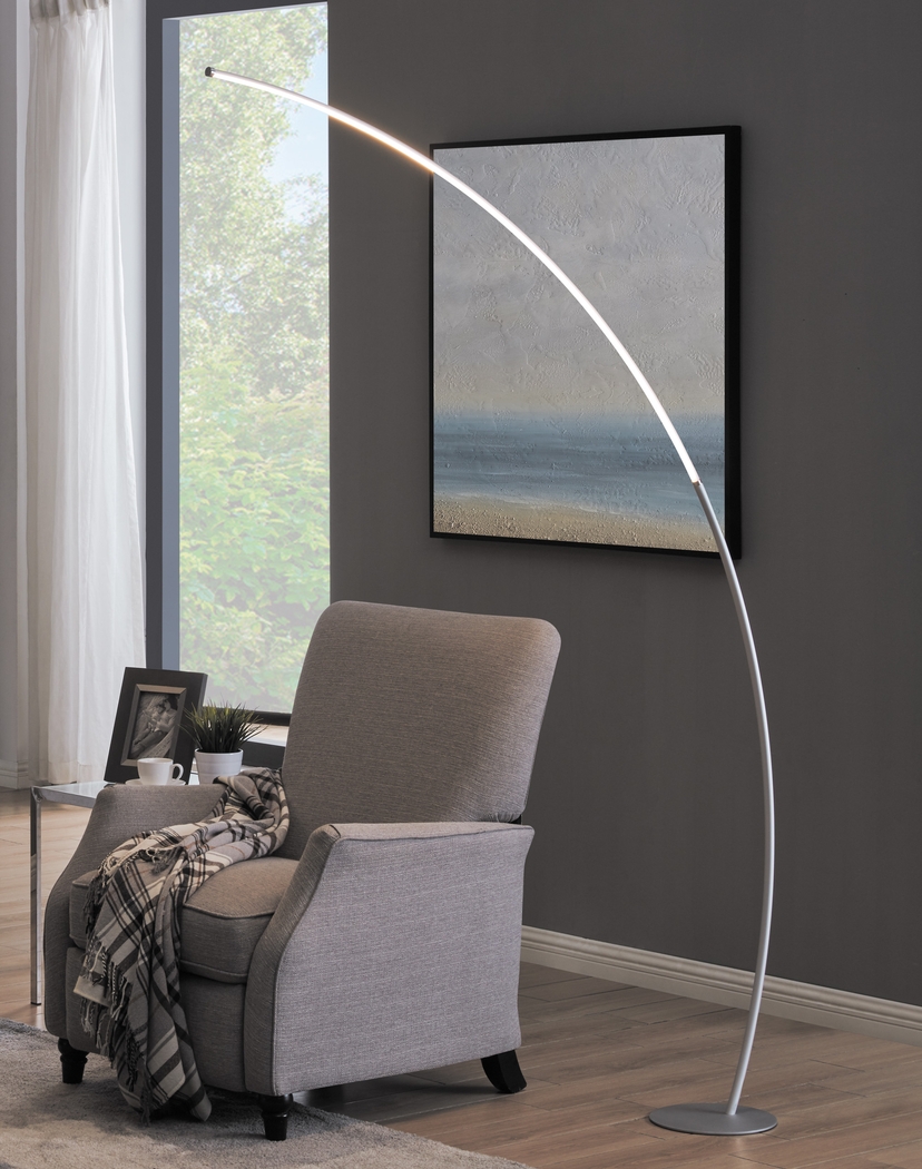 Crescentt Silver Floor Lamp - Thumbnail - Image 2