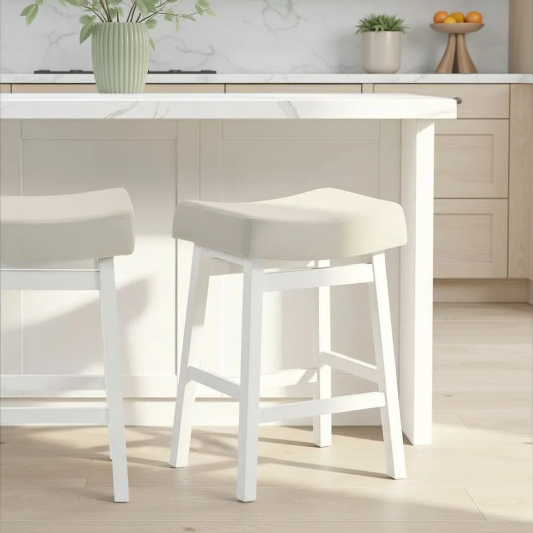 Crescroft White Counter Height Stool - Thumbnail - Image 2