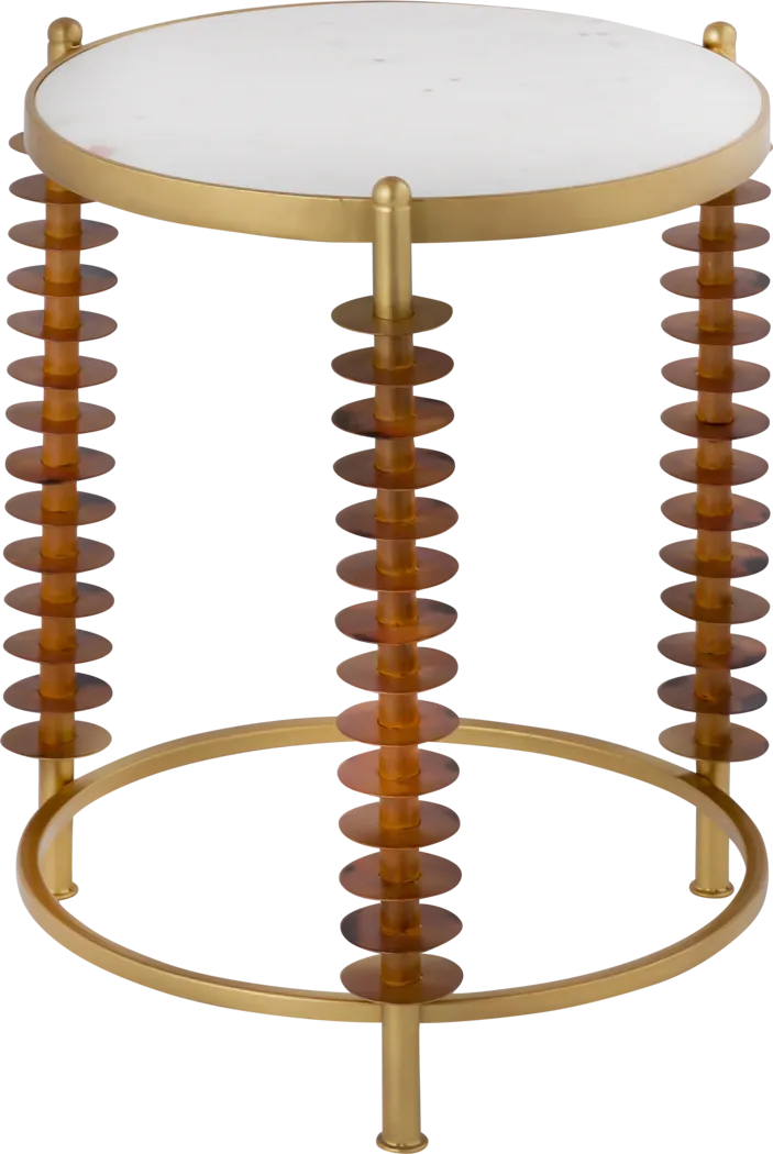 Creselle Brass Side Table - Thumbnail - Image 2