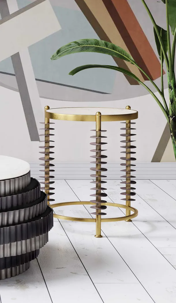 Creselle Brass Side Table - Thumbnail - Image 7