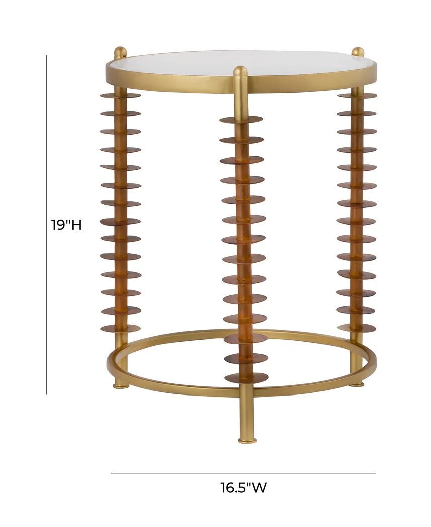 Creselle Brass Side Table - Thumbnail - Image 8