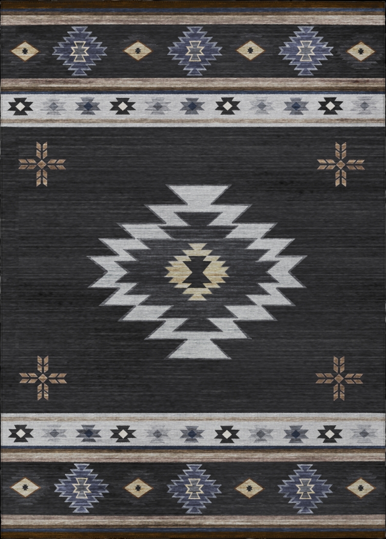 Barinza Black 3' x 5' Rug - Thumbnail - Image 1