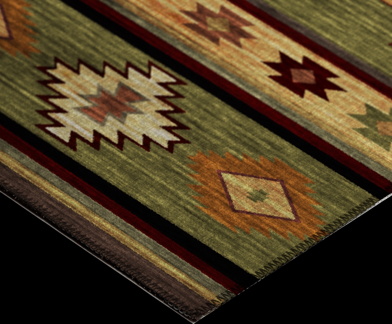 Barinza Green 5' x 8' Rug - Thumbnail - Image 3