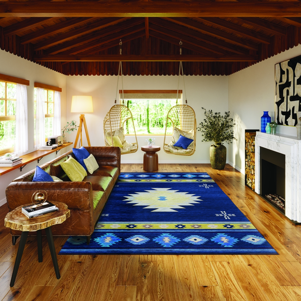Barinza Blue 5' x 8' Rug - Thumbnail - Image 2