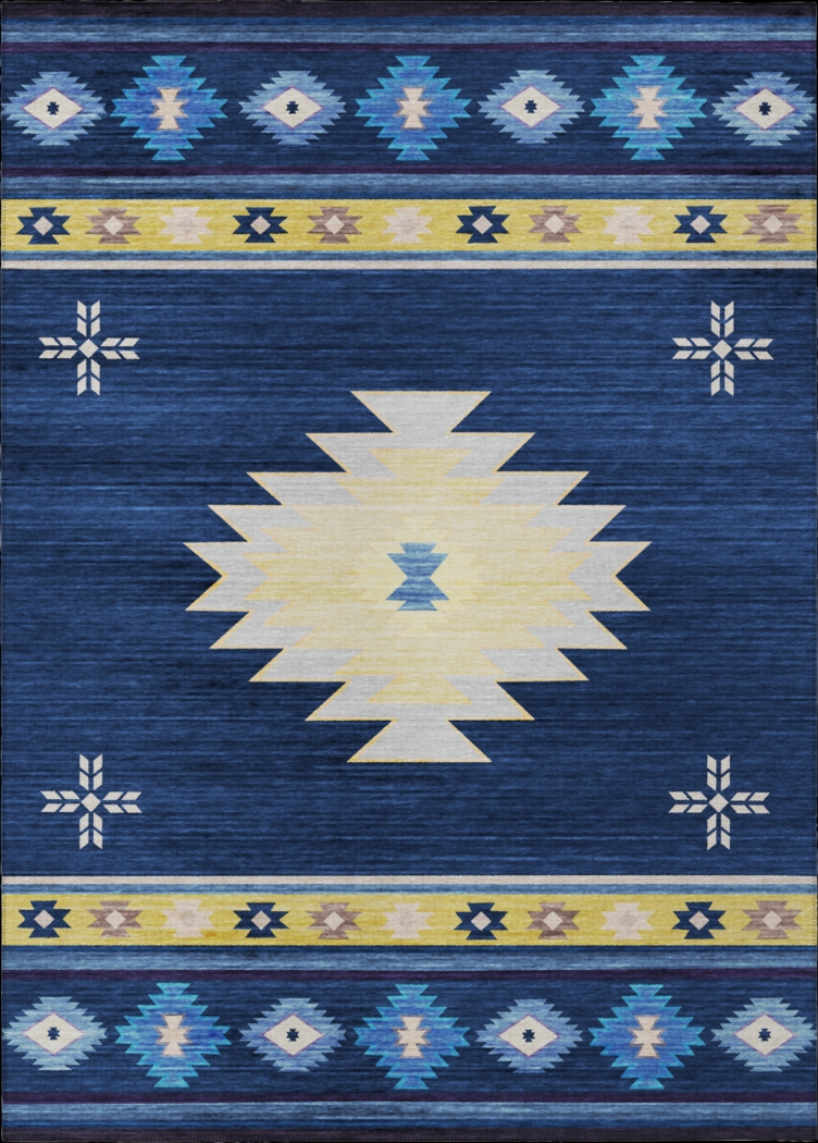 Barinza Blue 5' x 8' Rug - Thumbnail - Image 1