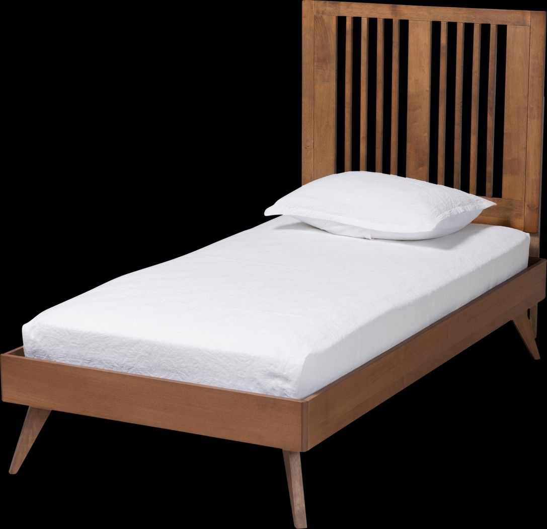 Cresstone Brown Twin Bed - Thumbnail - Image 1