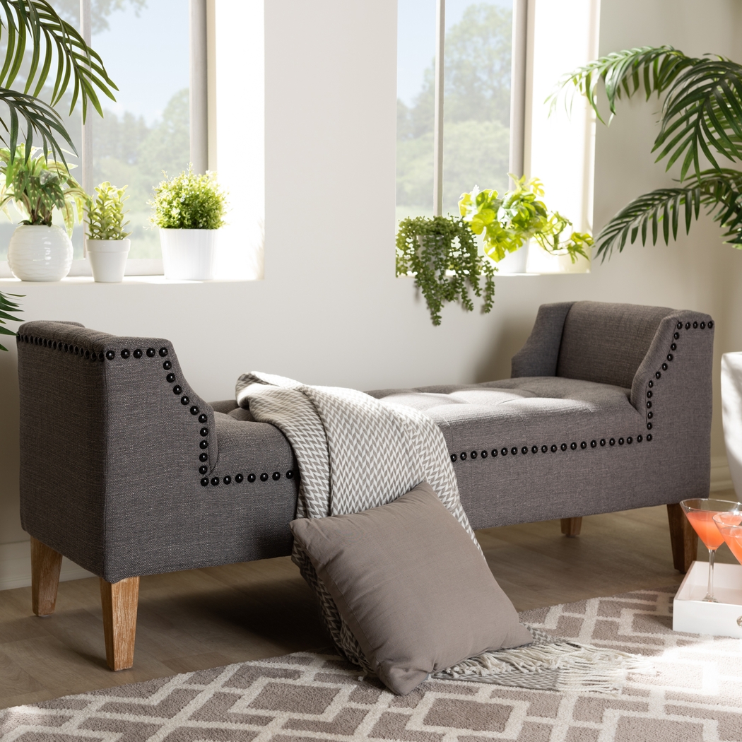 Crestaire Gray Accent Bench - Thumbnail - Image 2
