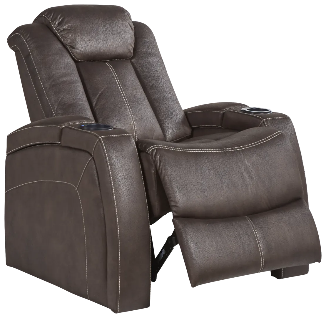 brown power recliner