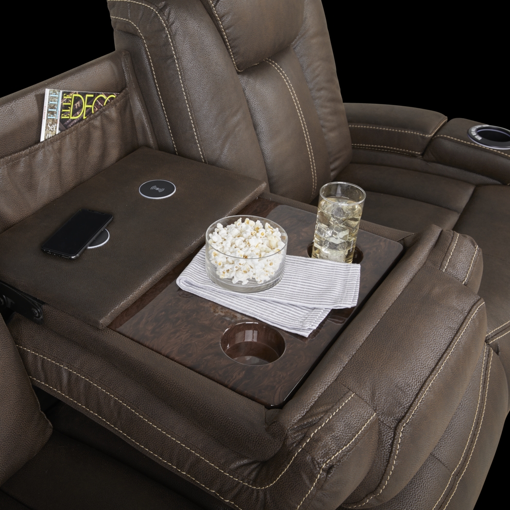 Crestline Brown 2 Pc Living Room with Dual Power Reclining Sofa - Thumbnail - Image 6