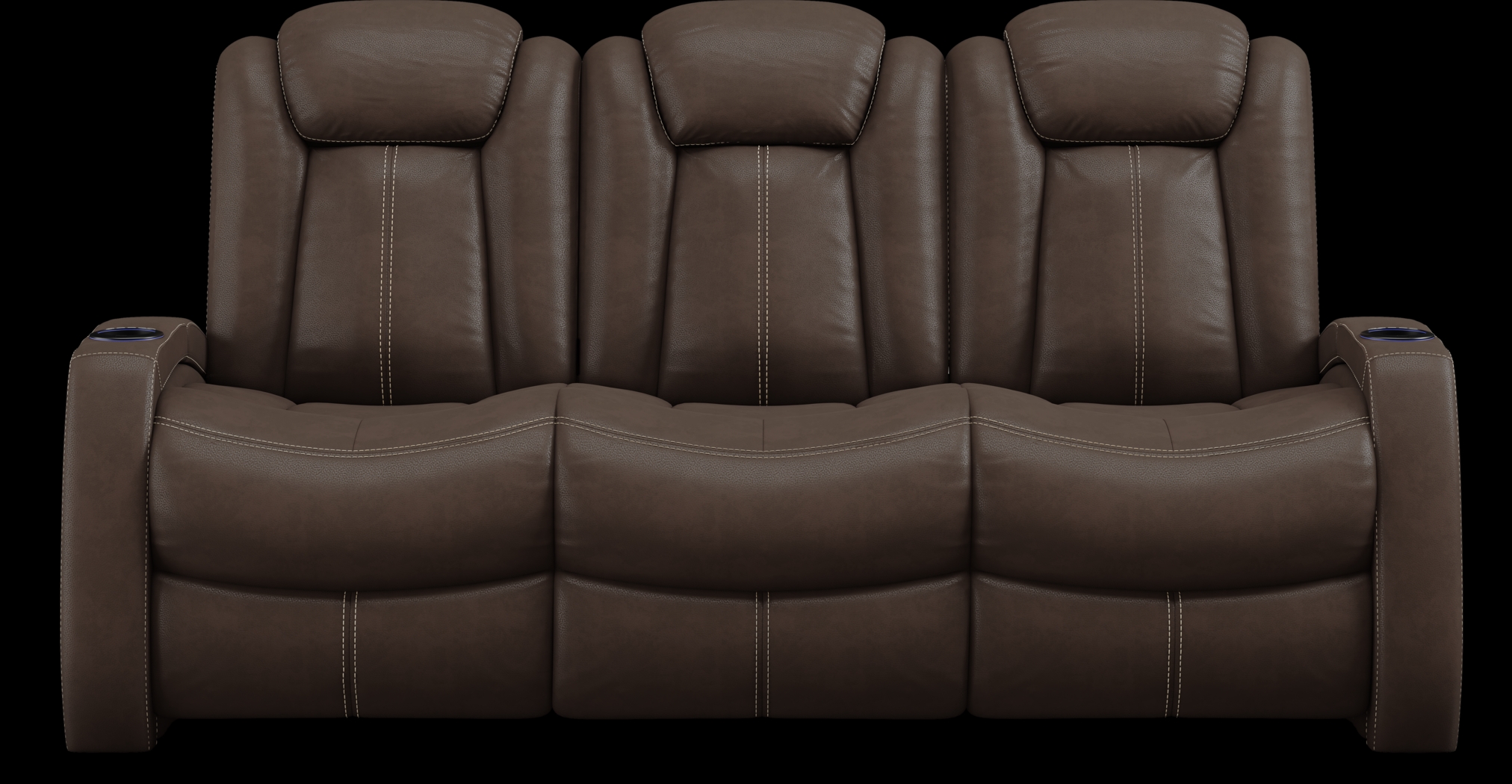 Crestline Brown Dual Power Reclining Sofa - Thumbnail - Image 1