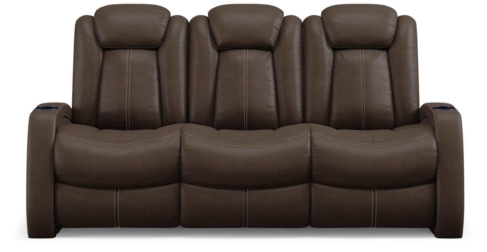 brown power reclining sofa