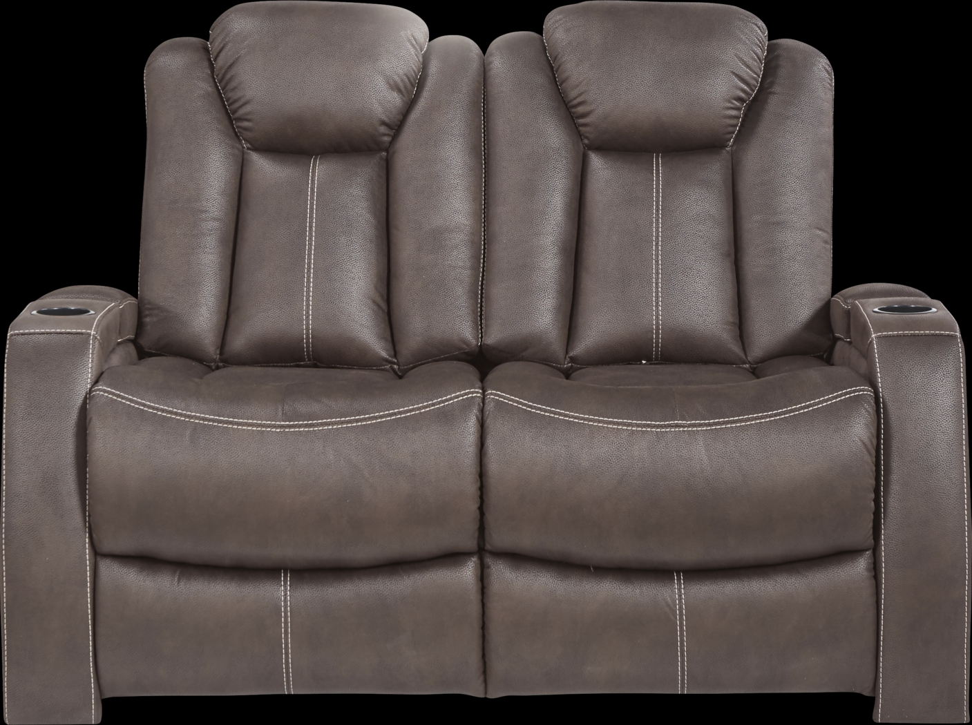 Crestline Brown Stationary Loveseat - Thumbnail - Image 1