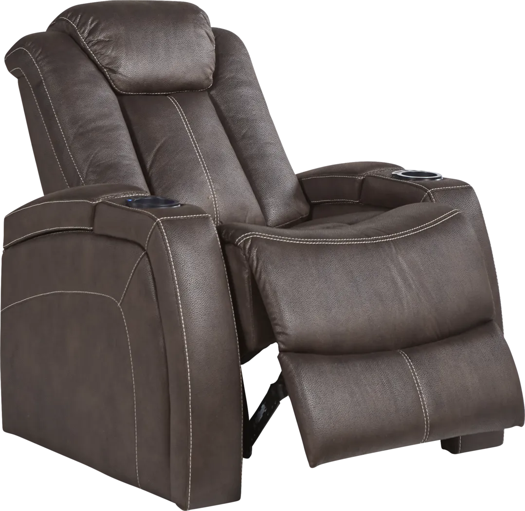 Crestline Chocolate Dual Power Recliner - Thumbnail - Image 1