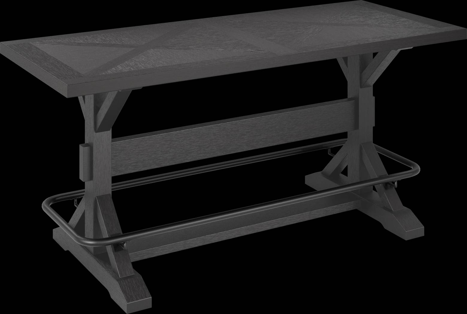 Creston Point Black 5 Pc Counter Height Dining Room with Swivel Counter Height Stools - Thumbnail - Image 2