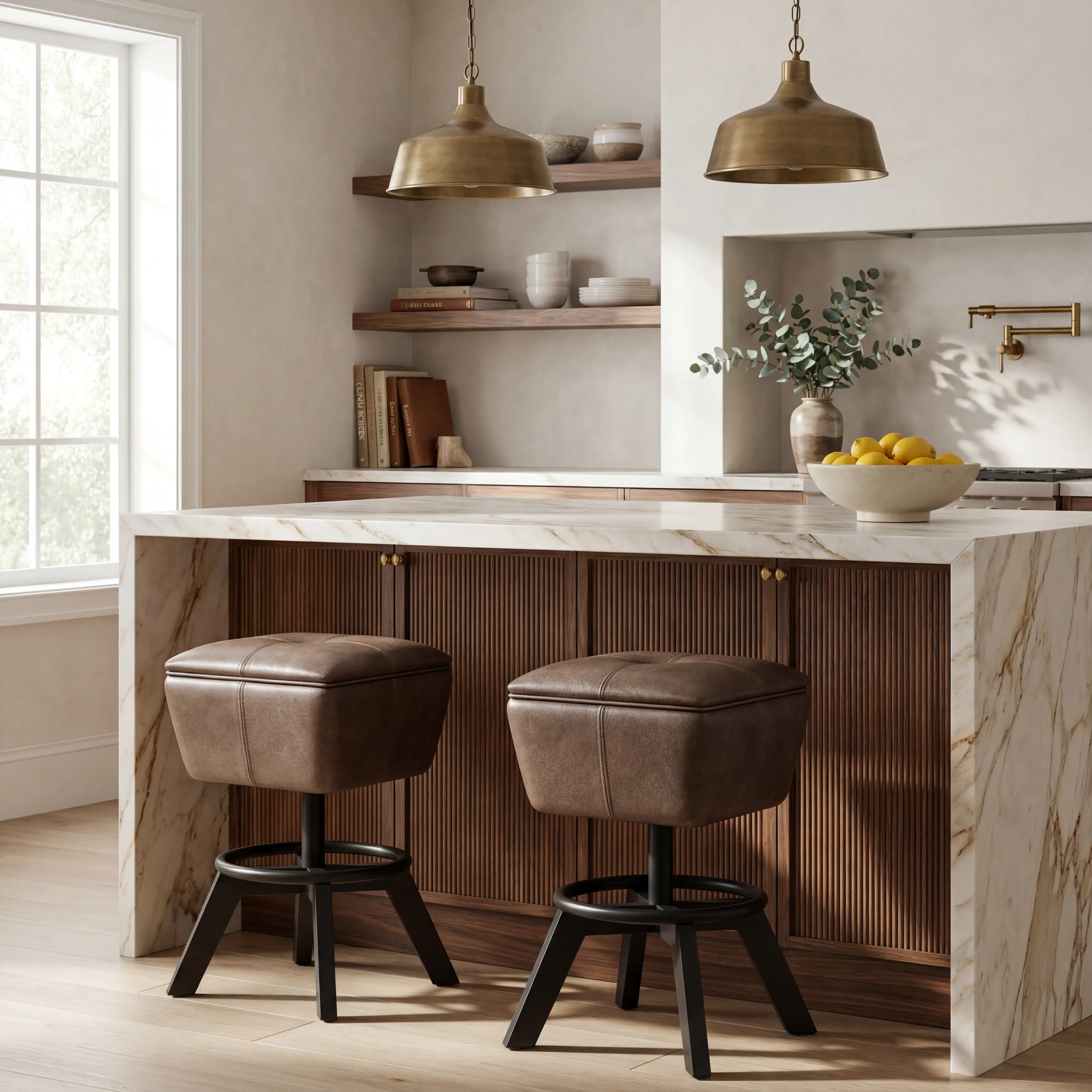 Creston Point Black 5 Pc Counter Height Dining Room with Swivel Counter Height Stools - Thumbnail - Image 7