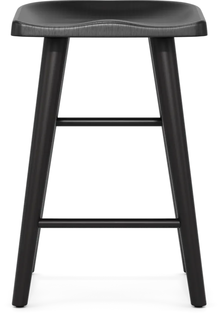 Creston Point Black 5 Pc Counter Height Dining Room with Tractor Stools - Thumbnail - Image 5