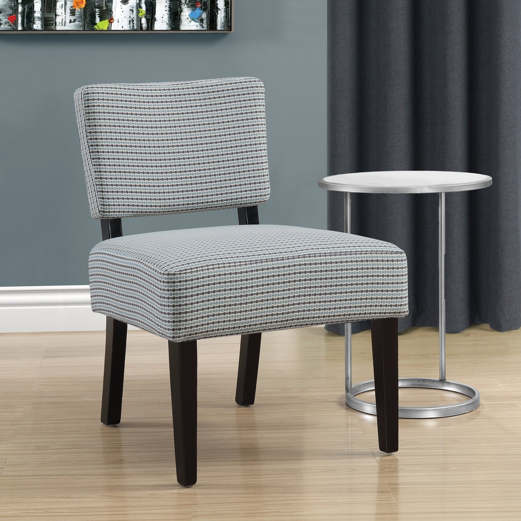 Crestover Light Blue Accent Chair - Thumbnail - Image 2