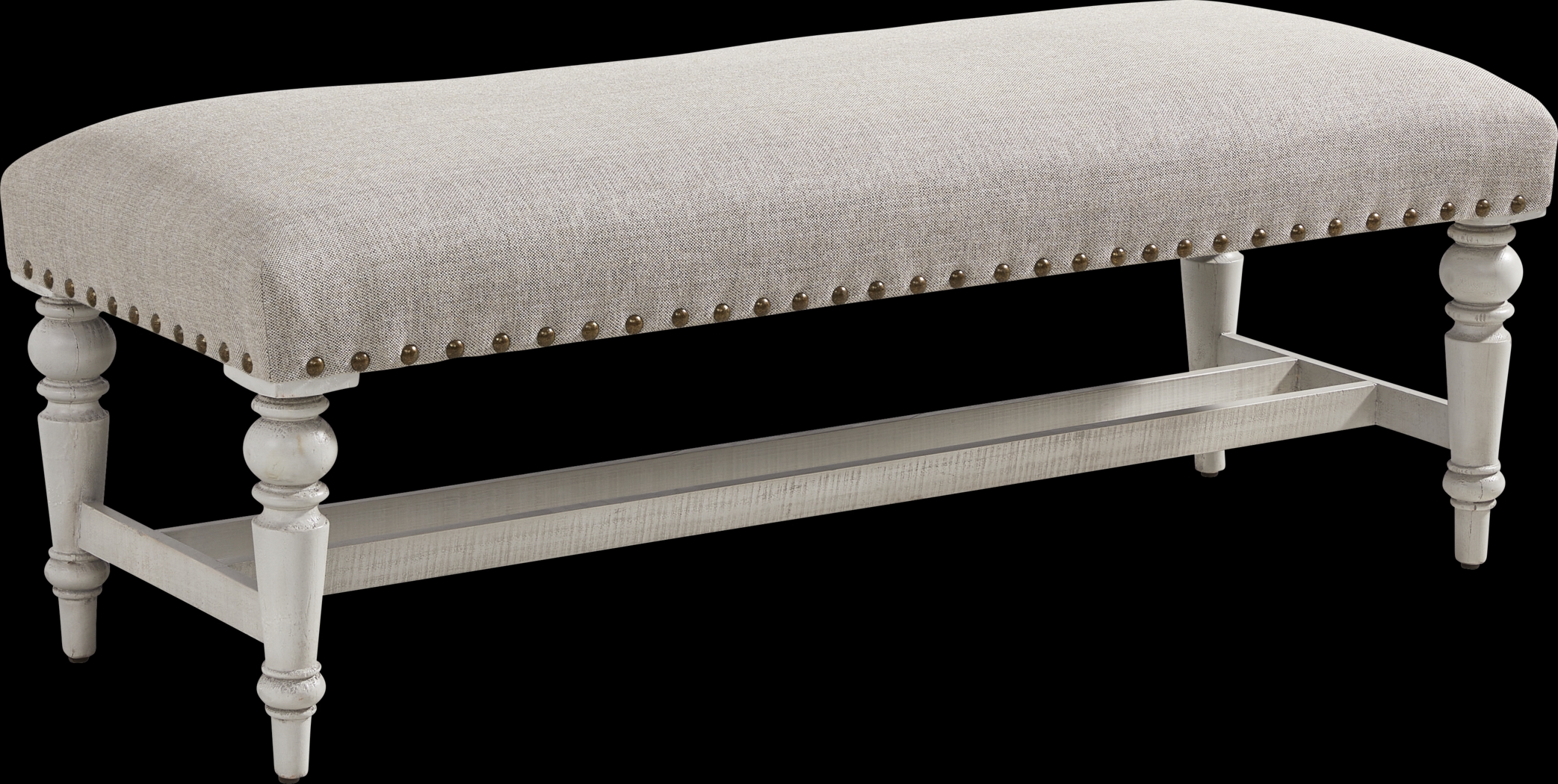 Crestwell Manor Dark Gray Upholstered Bench - Thumbnail - Image 2