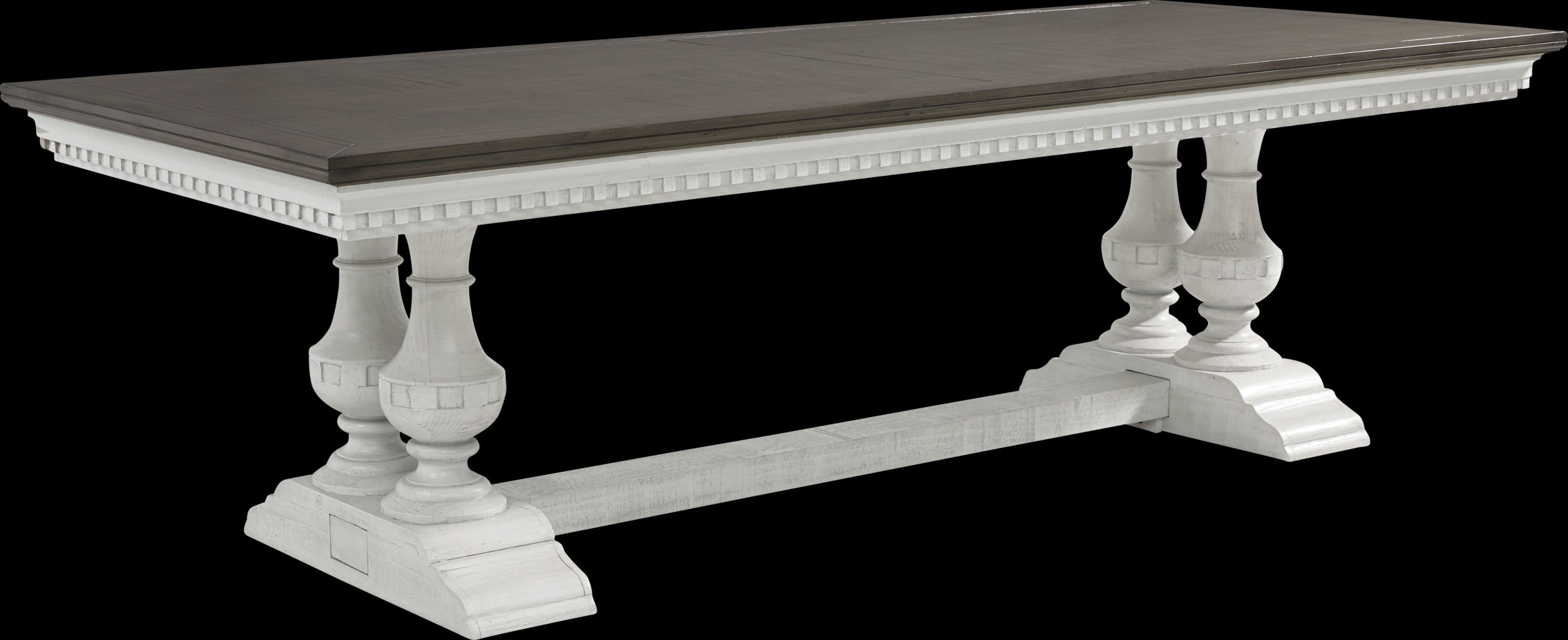 Crestwell Manor White 6 Pc 101 in. Dining Room - Thumbnail - Image 2