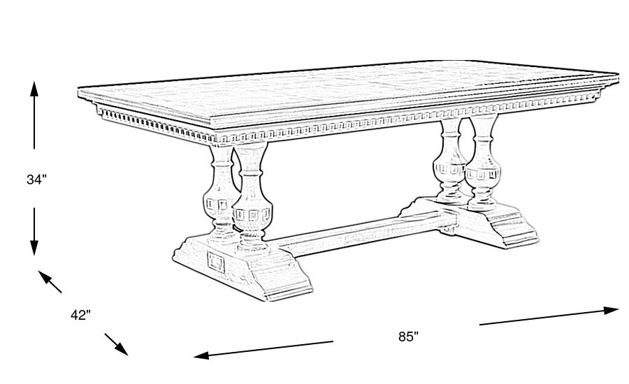 Dimension Image. Please refer to the Dimension Tab on this page for dimension details.