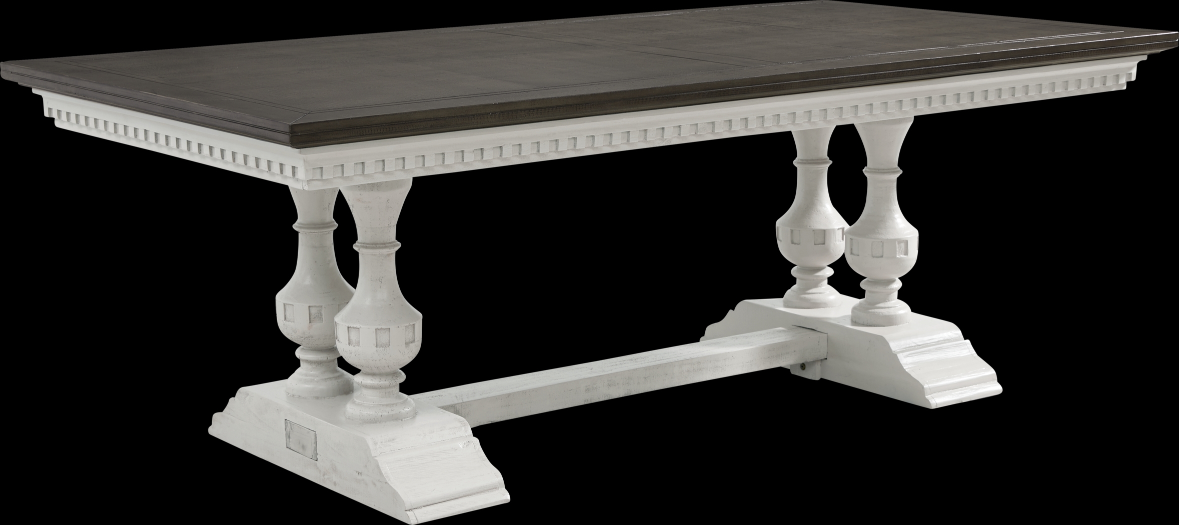 Crestwell Manor White 5 Pc 85 in. Dining Room - Thumbnail - Image 2