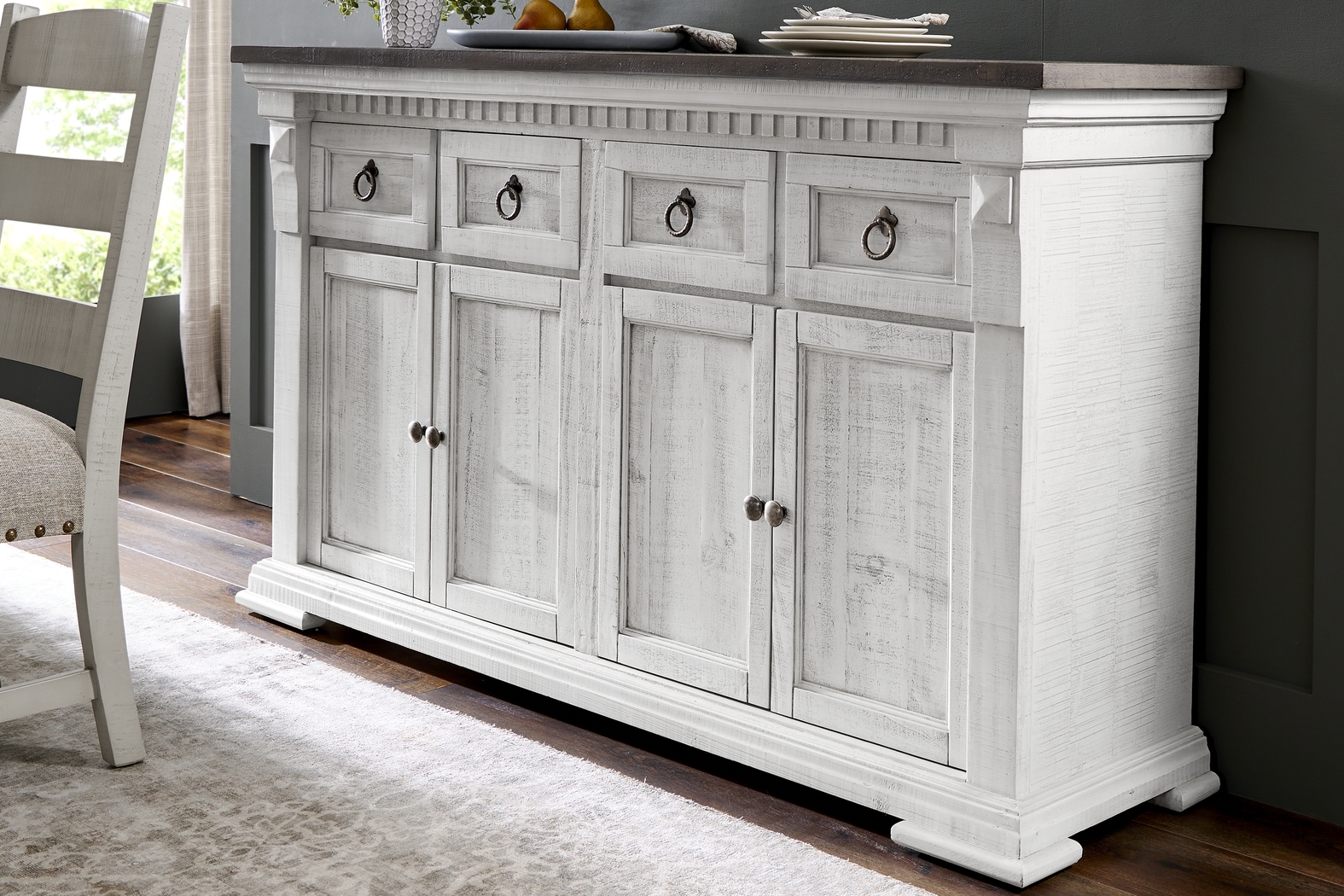 Crestwell Manor White Buffet - Thumbnail - Image 4