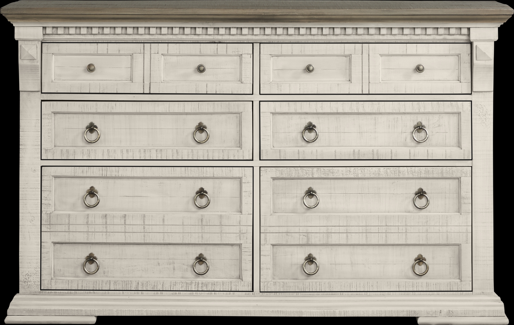 Crestwell Manor White 7 Pc King Upholstered Bedroom - Thumbnail - Image 6