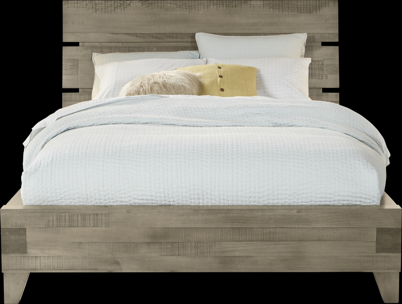 Crestwood Creek Gray 3 Pc Queen Panel Bed - Thumbnail - Image 1