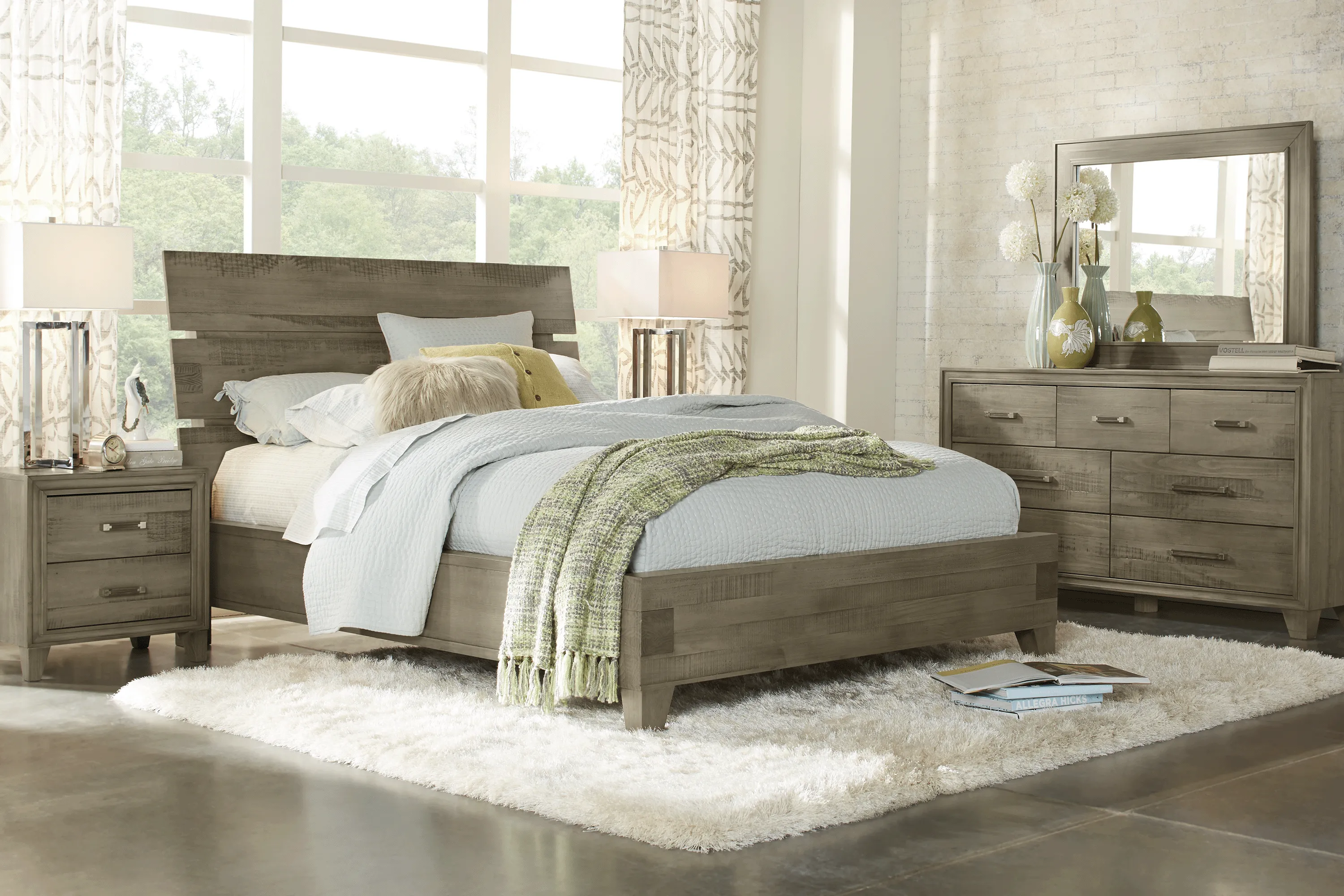 Crestwood Creek Gray 8 Pc King Panel Bedroom - Thumbnail - Image 1