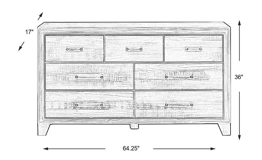 Dimension Image. Please refer to the Dimension Tab on this page for dimension details.