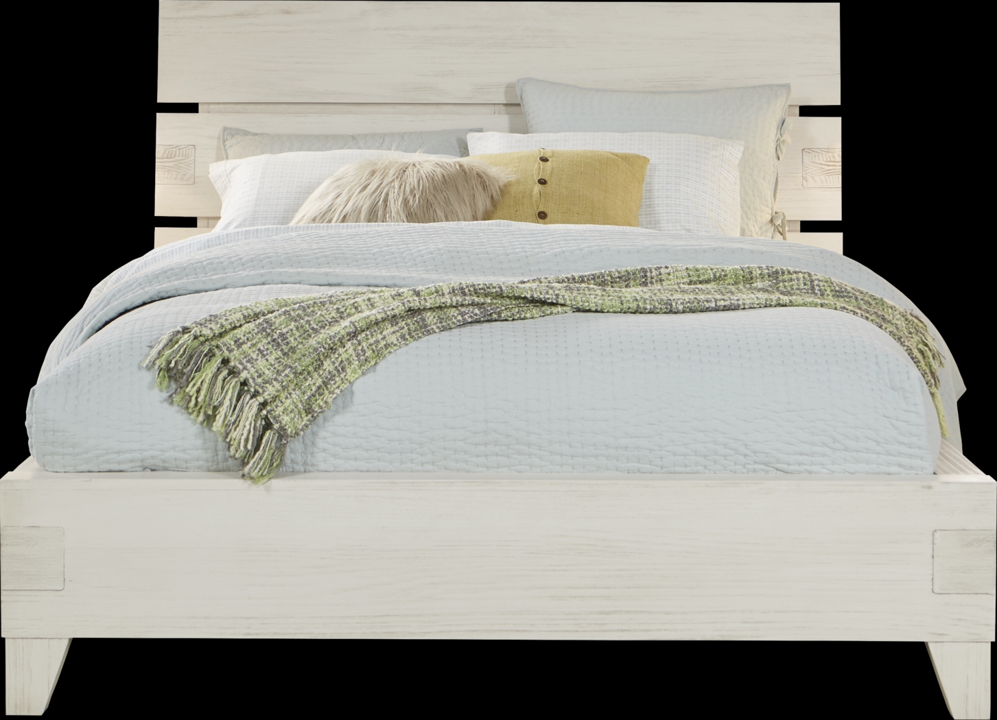 Crestwood Creek Ivory 3 Pc King Panel Bed - Thumbnail - Image 1