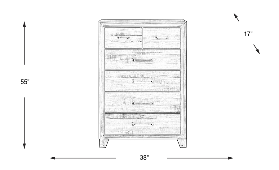 Dimension Image. Please refer to the Dimension Tab on this page for dimension details.