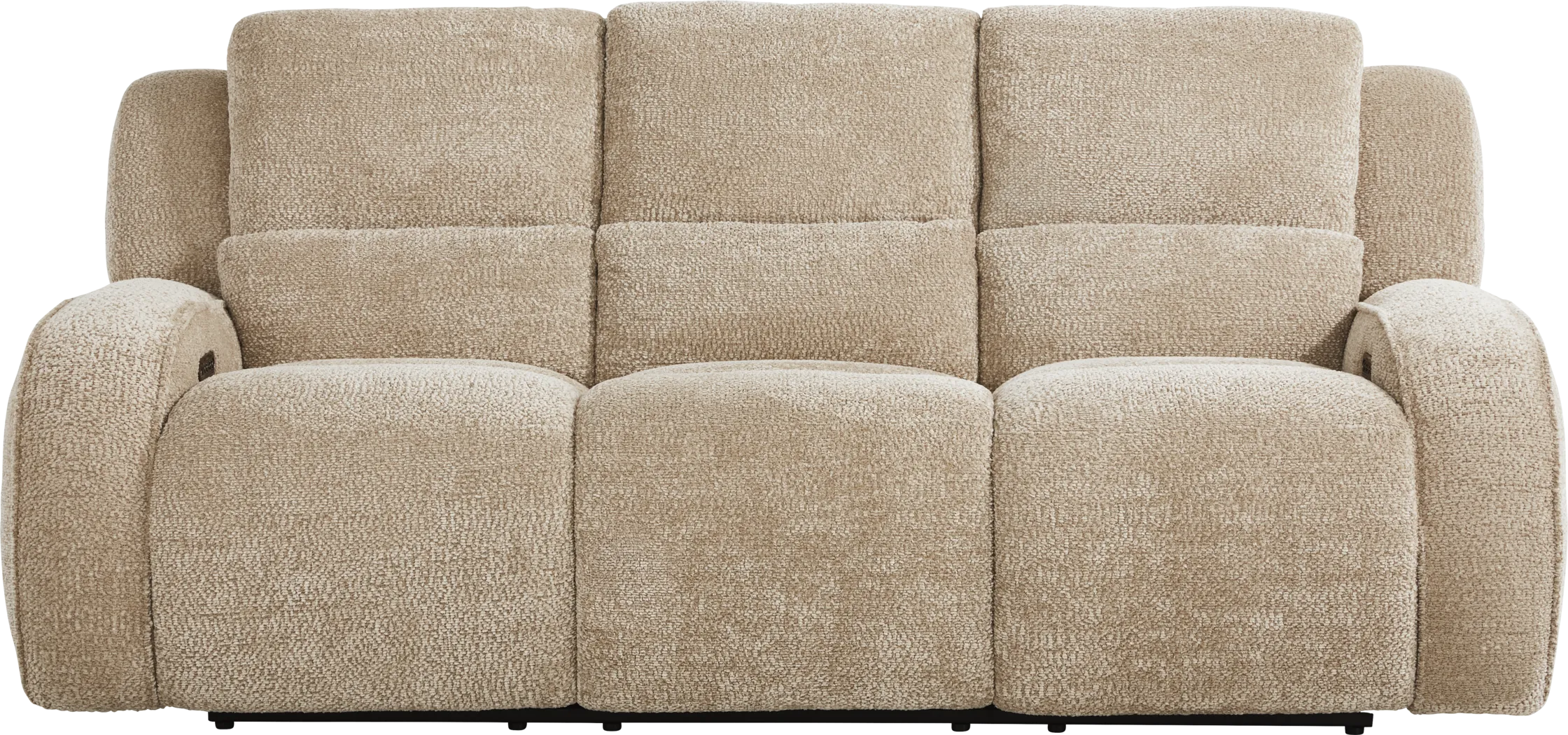 Crestwood Tan Dual Power Reclining Sofa - Thumbnail - Image 3