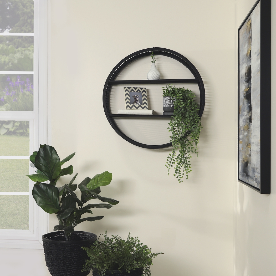 Crewdson Black Wall Shelf - Thumbnail - Image 2