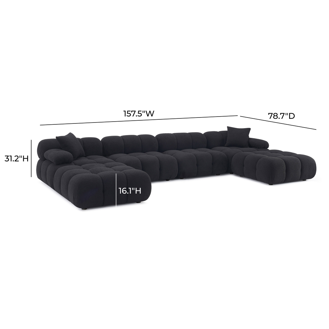 Crianza Black 6 Pc Sectional - Thumbnail - Image 2