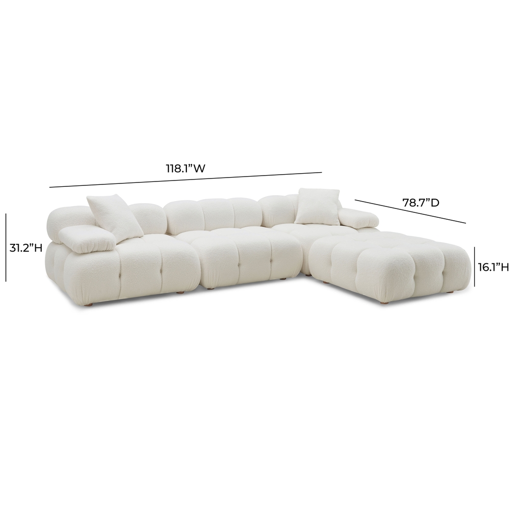 Crianza Cream 4 Pc Sectional - Thumbnail - Image 12