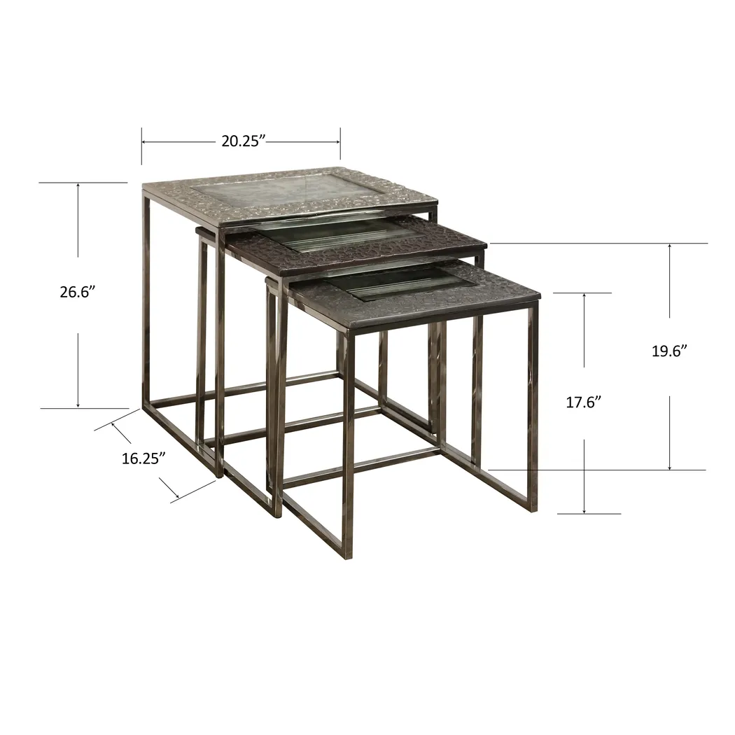 Crilly Bronze Nesting Tables, Set of 3 - Thumbnail - Image 2