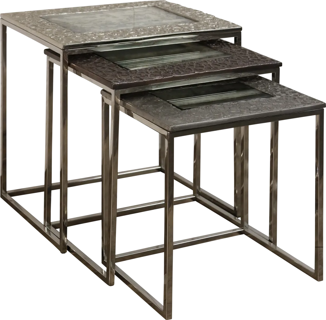 Crilly Bronze Nesting Tables, Set of 3 - Thumbnail - Image 1