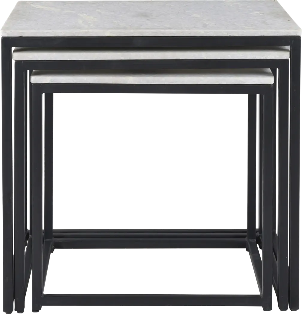 Crispin White Nesting Tables, Set of 3 - Thumbnail - Image 2