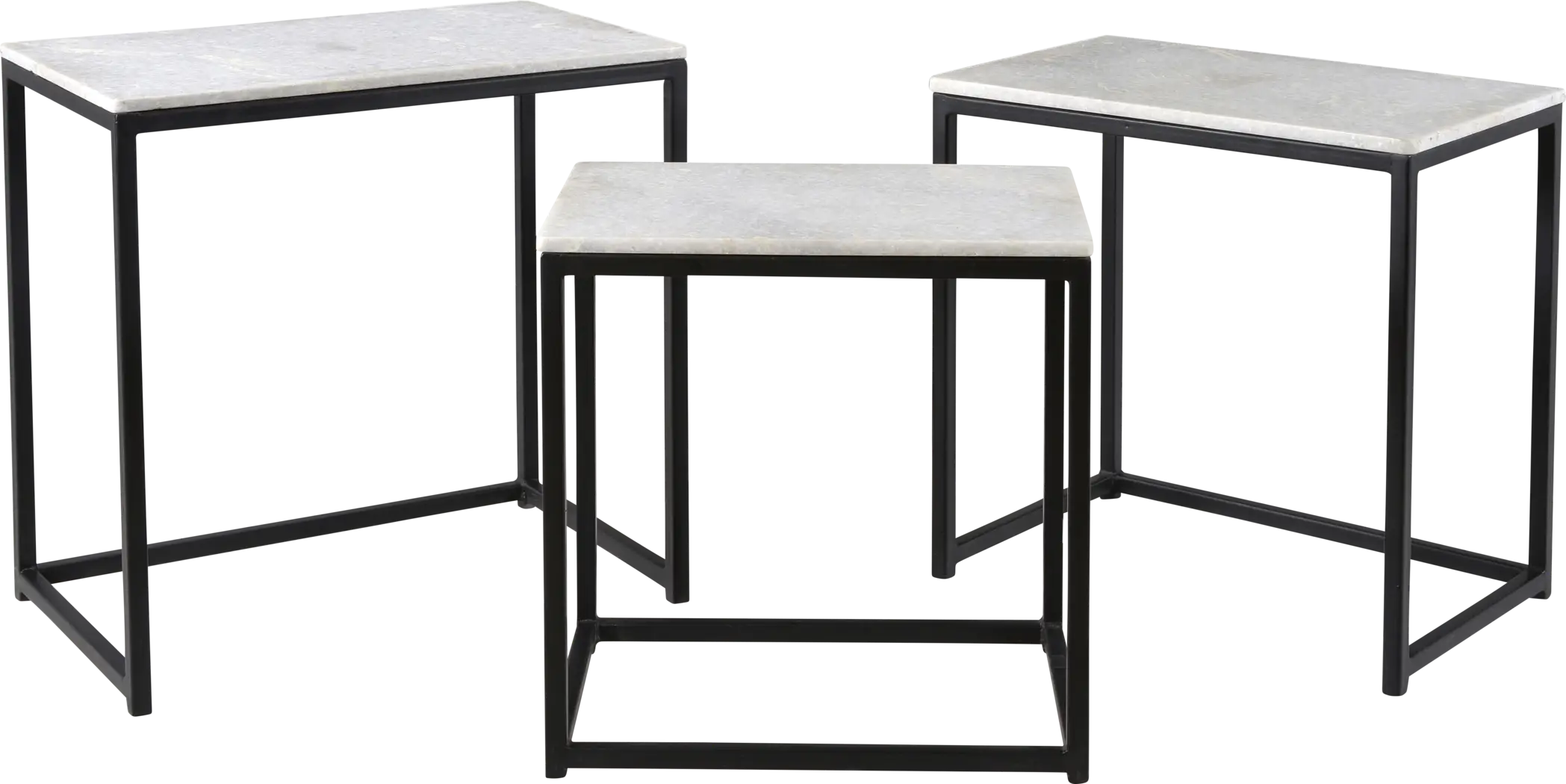 Crispin White Nesting Tables, Set of 3 - Thumbnail - Image 3