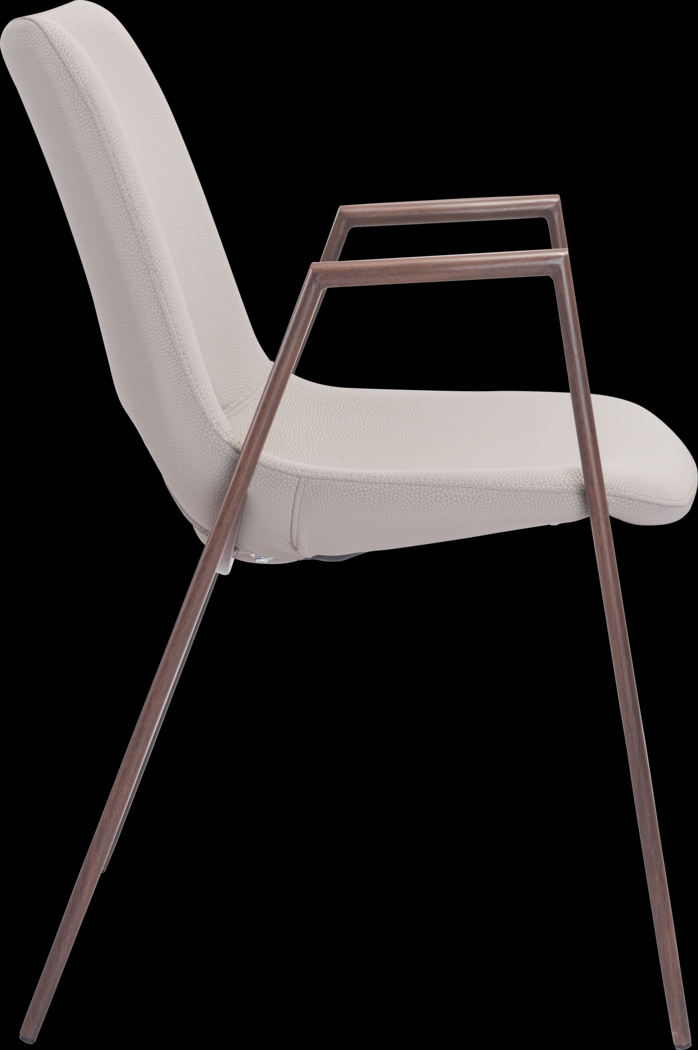 Cristway Beige Side Chair, Set of 2 - Thumbnail - Image 3