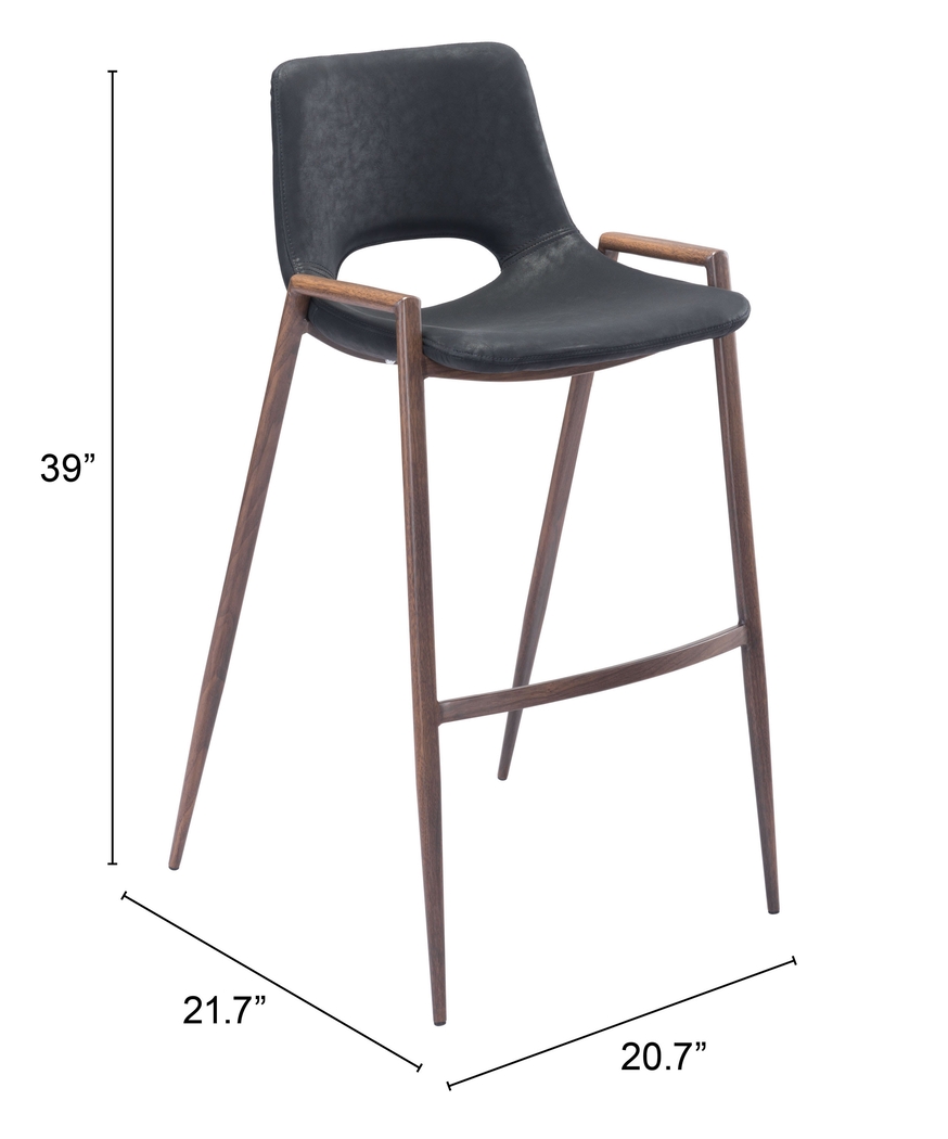 Cristway Black Barstool, Set of 2 - Thumbnail - Image 6