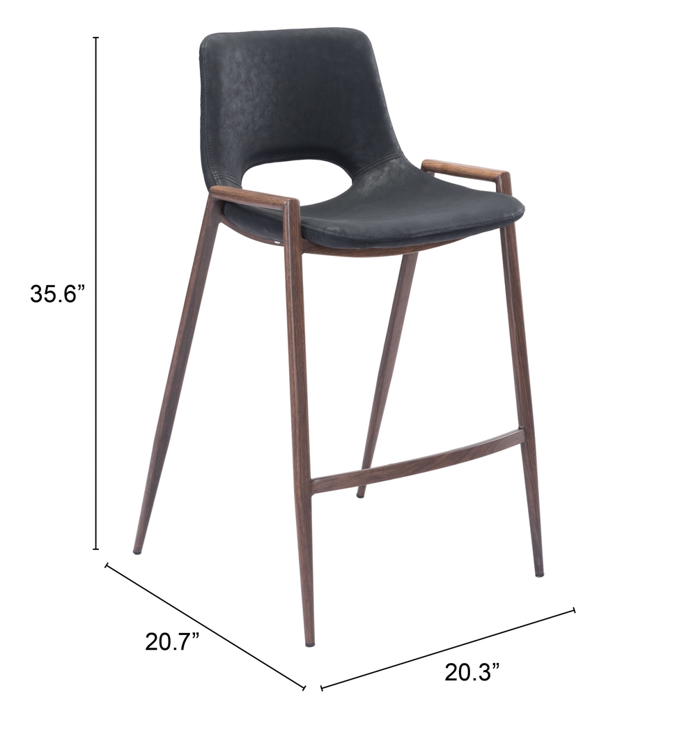 Cristway Black Counter Stool, Set of 2 - Thumbnail - Image 6