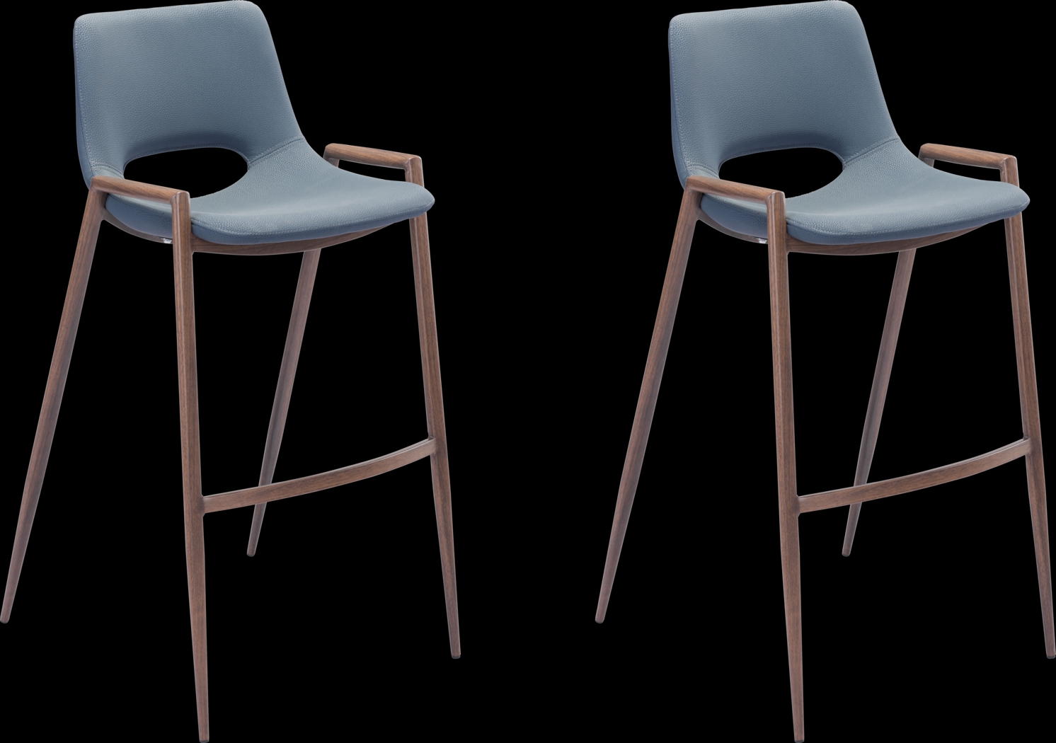 Cristway Gray Barstool, Set of 2 - Thumbnail - Image 1
