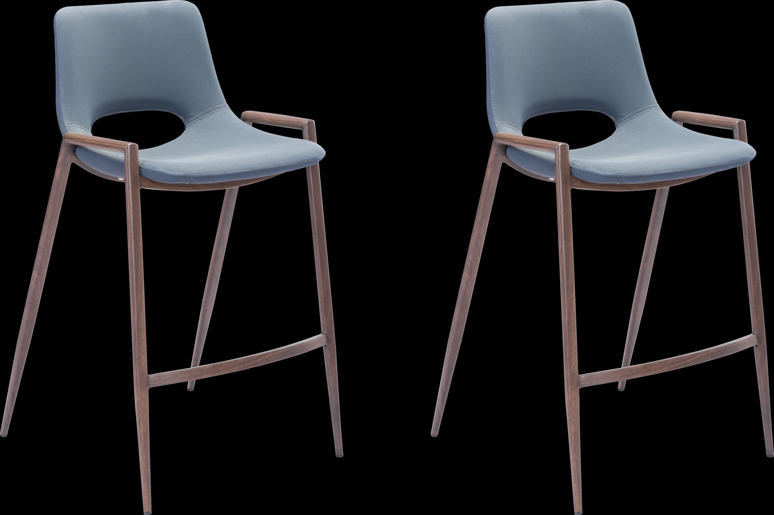 Cristway Gray Counter Stool, Set of 2 - Thumbnail - Image 1
