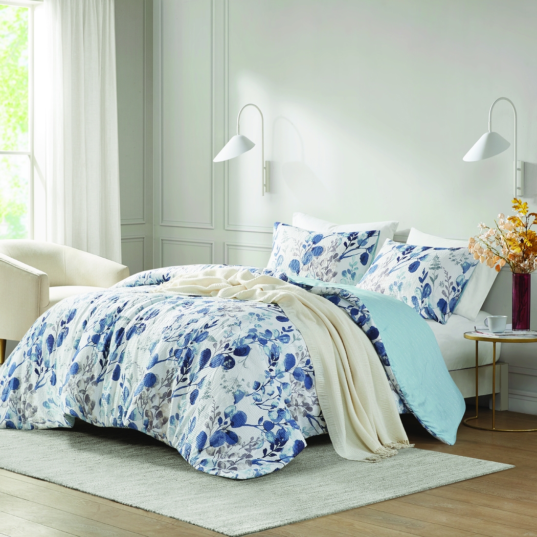 Croadea Blue Full/Queen 3 Pc Comforter Set - Thumbnail - Image 2